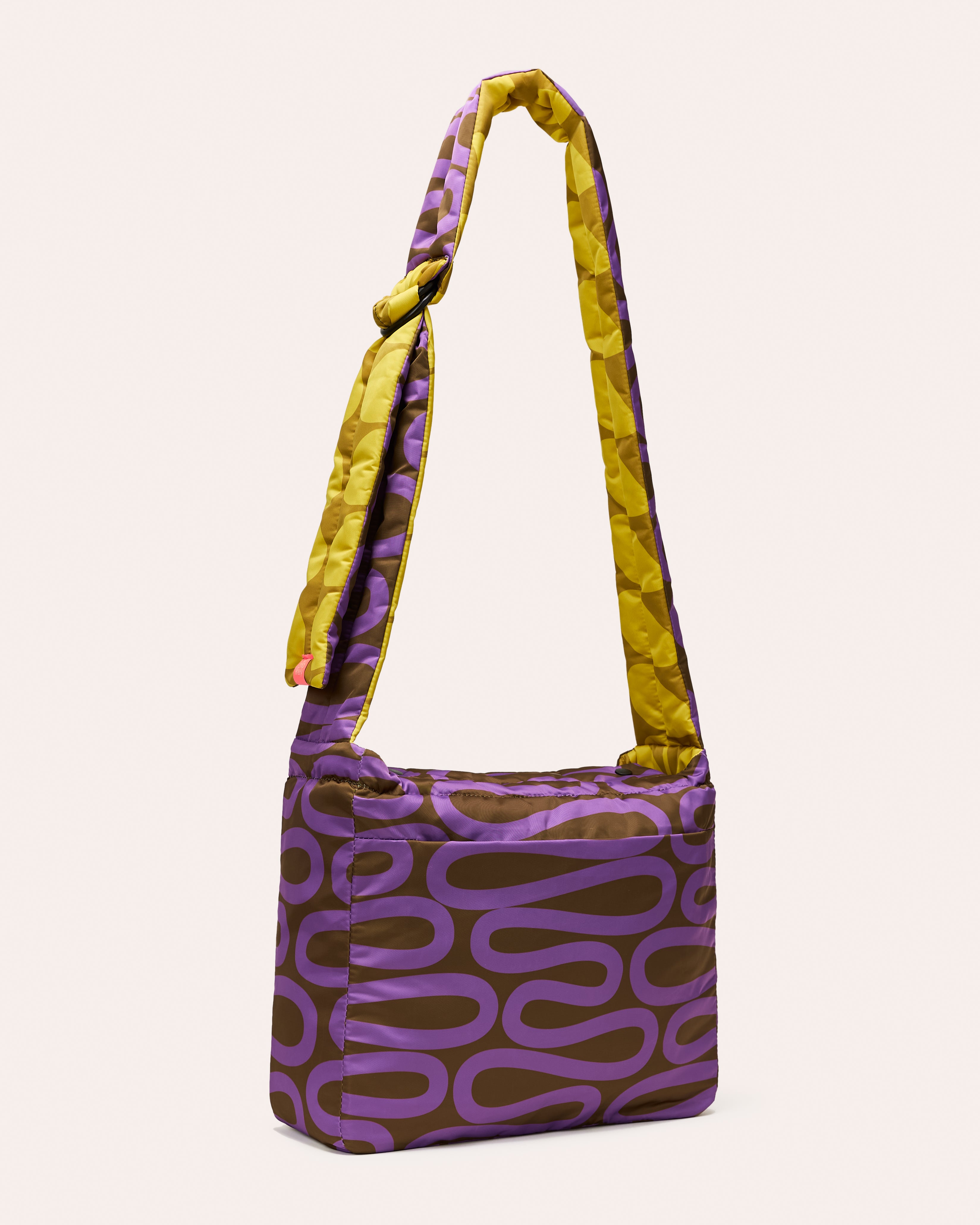 Reversible Puffy Crossbody - Solid Stem Gorse and Heather