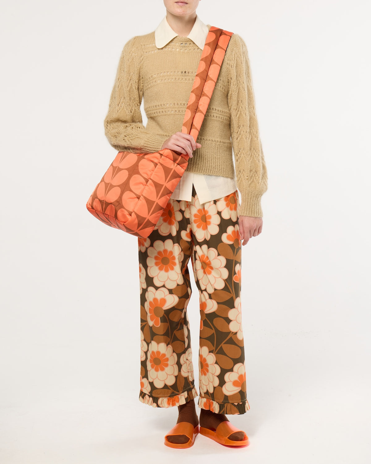 Reversible Puffy Crossbody - Solid Stem Marmalade and Clementine