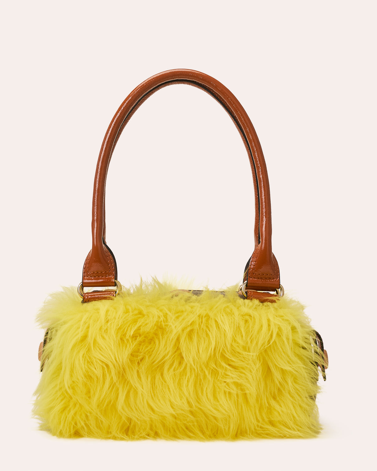 Mini Pockety Sheepskin Shoulder Bag - OK Colourblock Chocolate