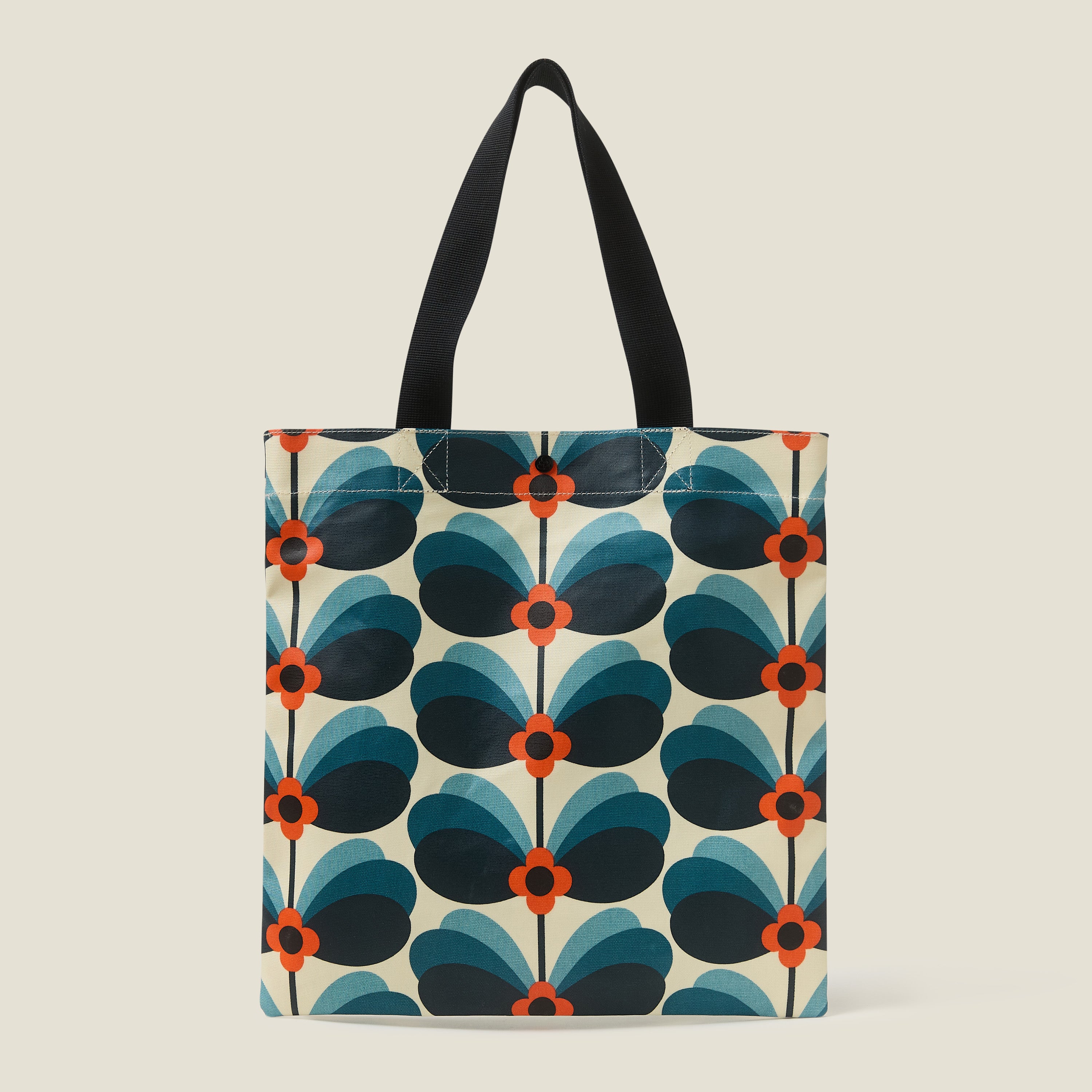 Rollaway Book Bag - Butterfly Flower Stem Navy