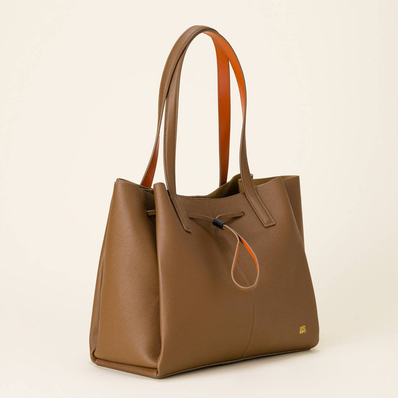 Flower Petal Tote - Brown