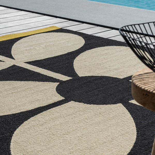 Orla Kiely Giant Sixties Noir Outdoor Rug 