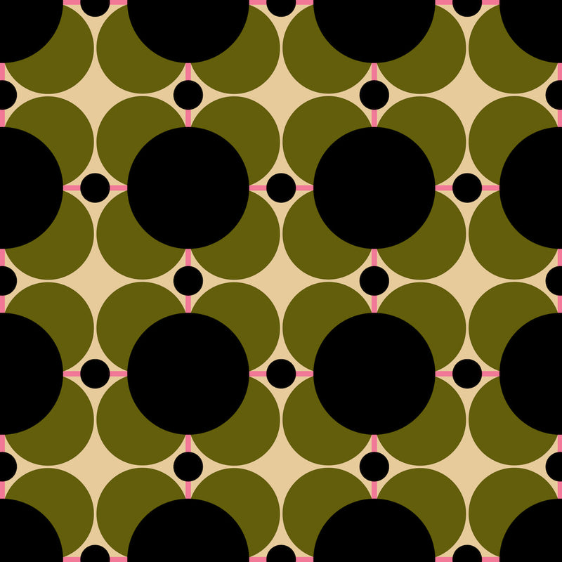 Print square of Orla Kiely Atomic Flower Wallpaper