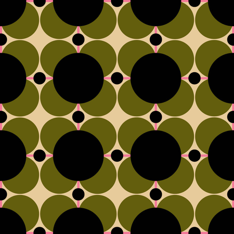 Print square of Orla Kiely Atomic Flower Wallpaper