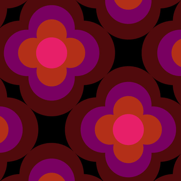 Print square of Orla Kiely Radial Flower Wallpaper