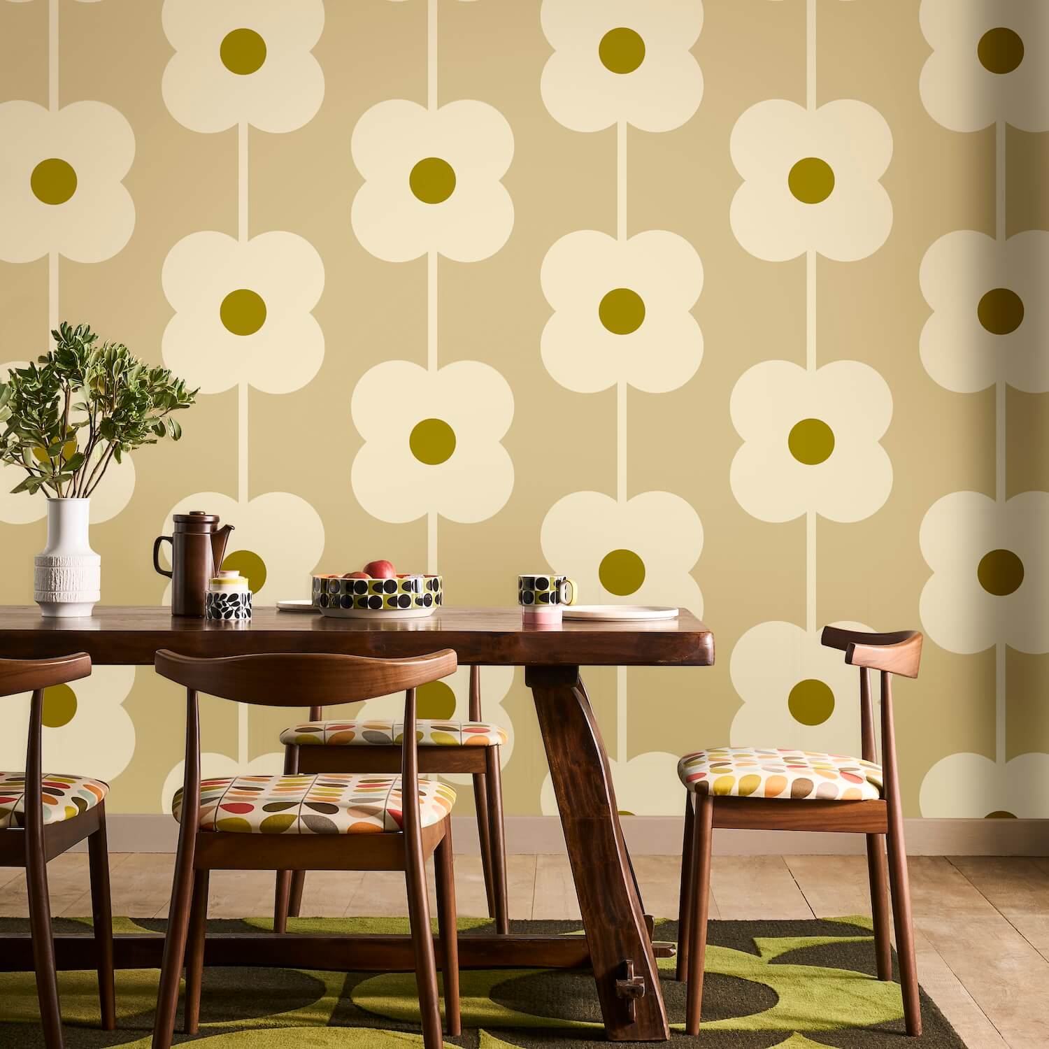 Abacus Flower Wheat Wallpaper