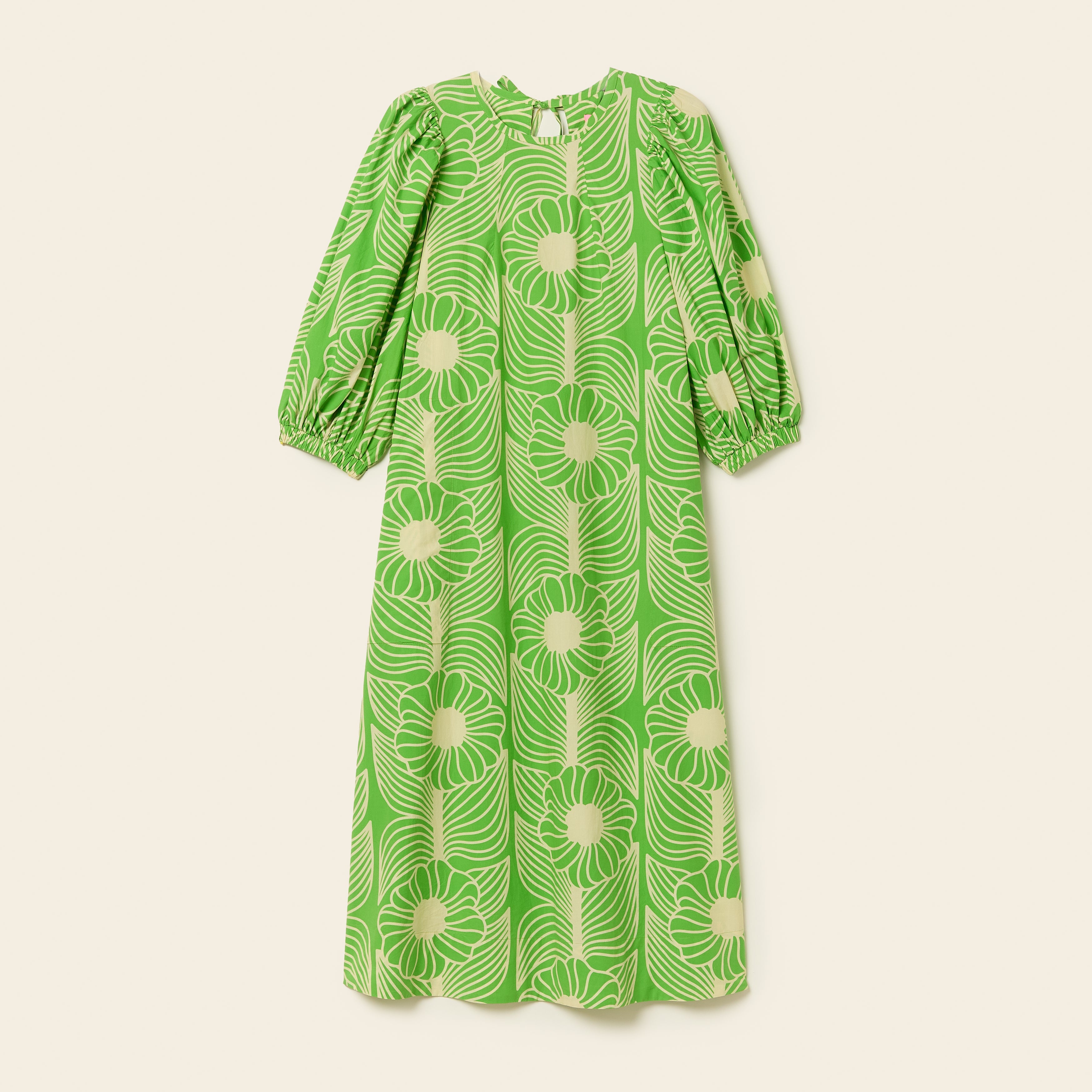 Bella Puff Sleeve Dress Moonflower Spring Green