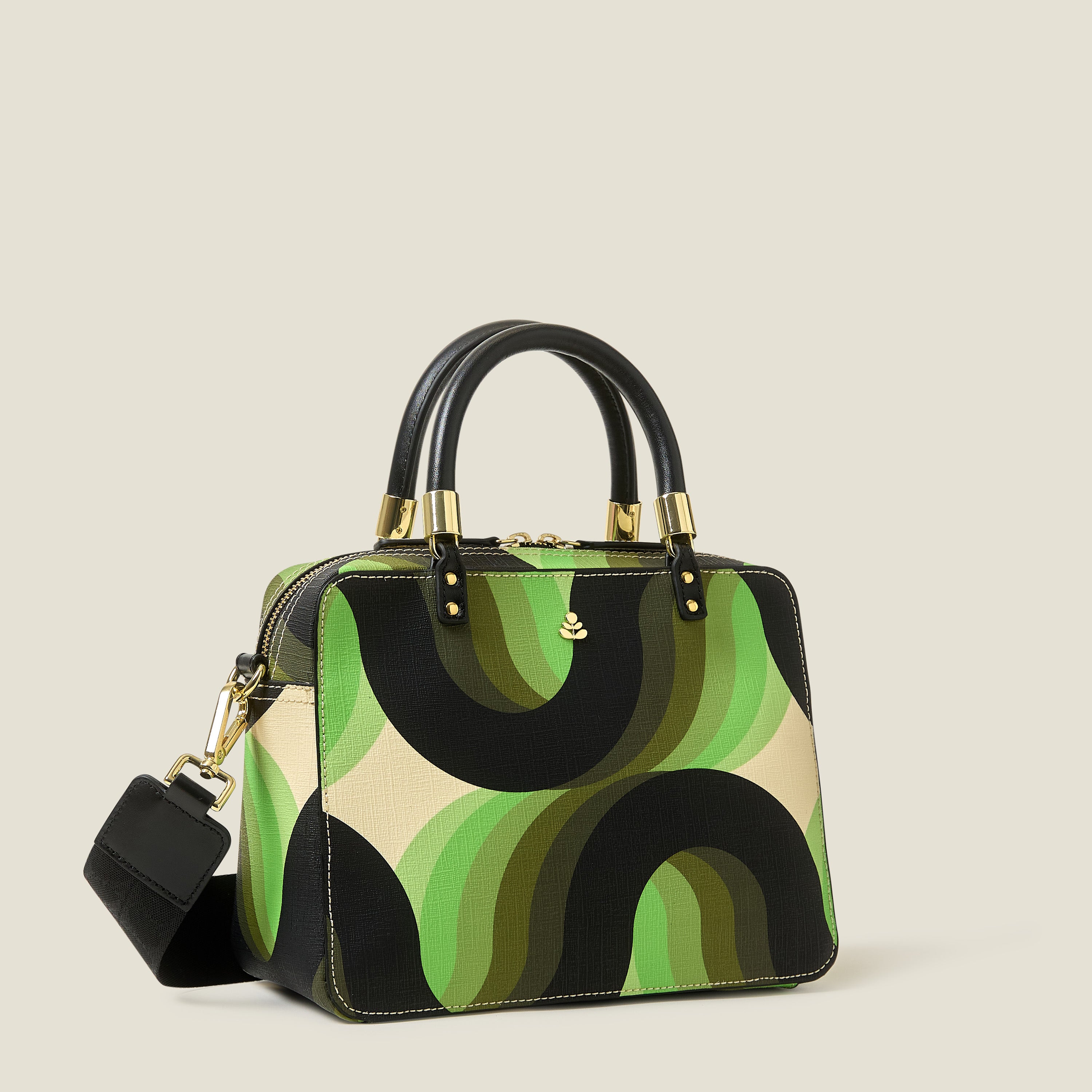 Medium Block Handbag - Rolling Waves Electra