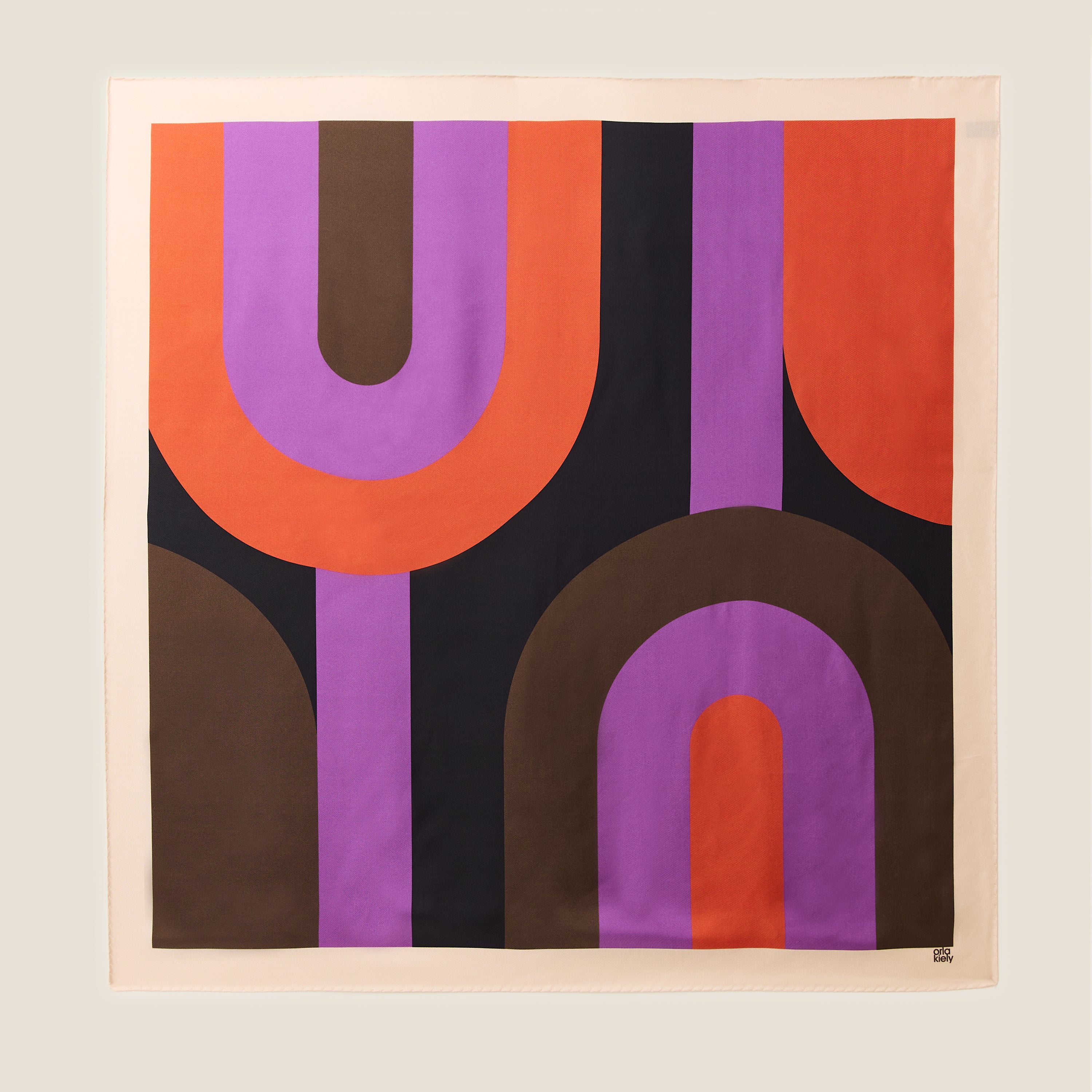 Large Silk Scarf - Circle Line