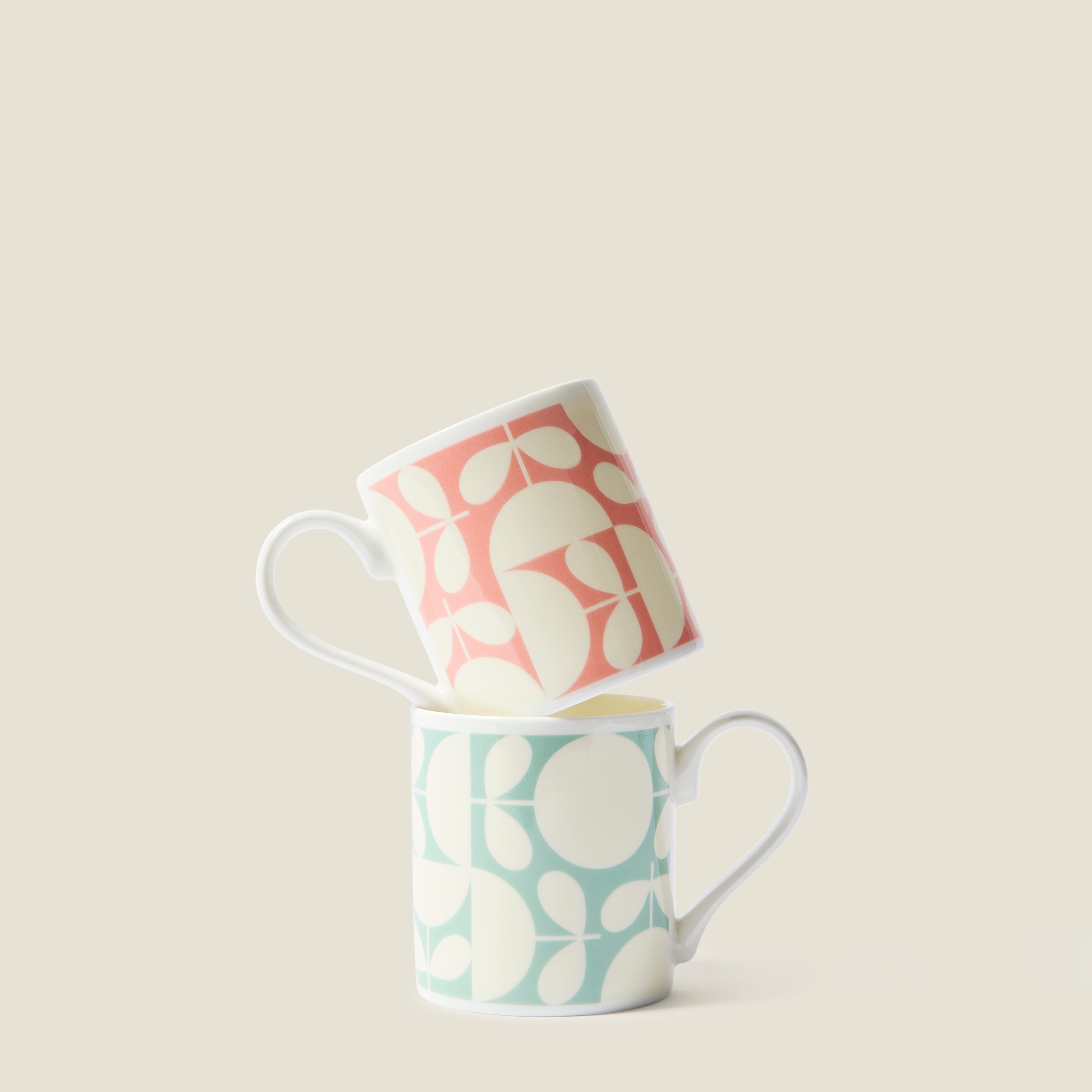 Standard Mug Set of 2 - Patchwork Stem