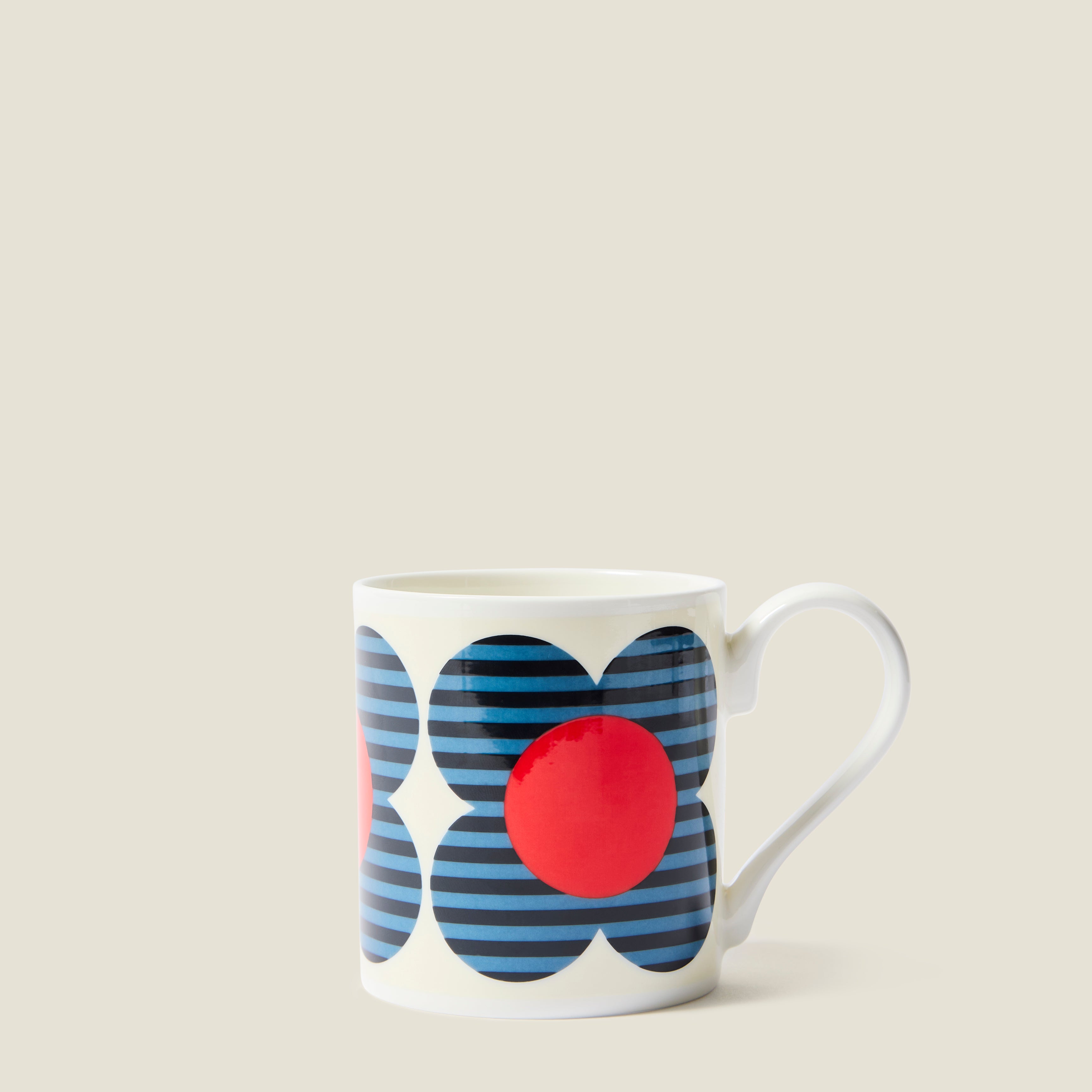 Standard Mug Set of 2 - Striped Flower