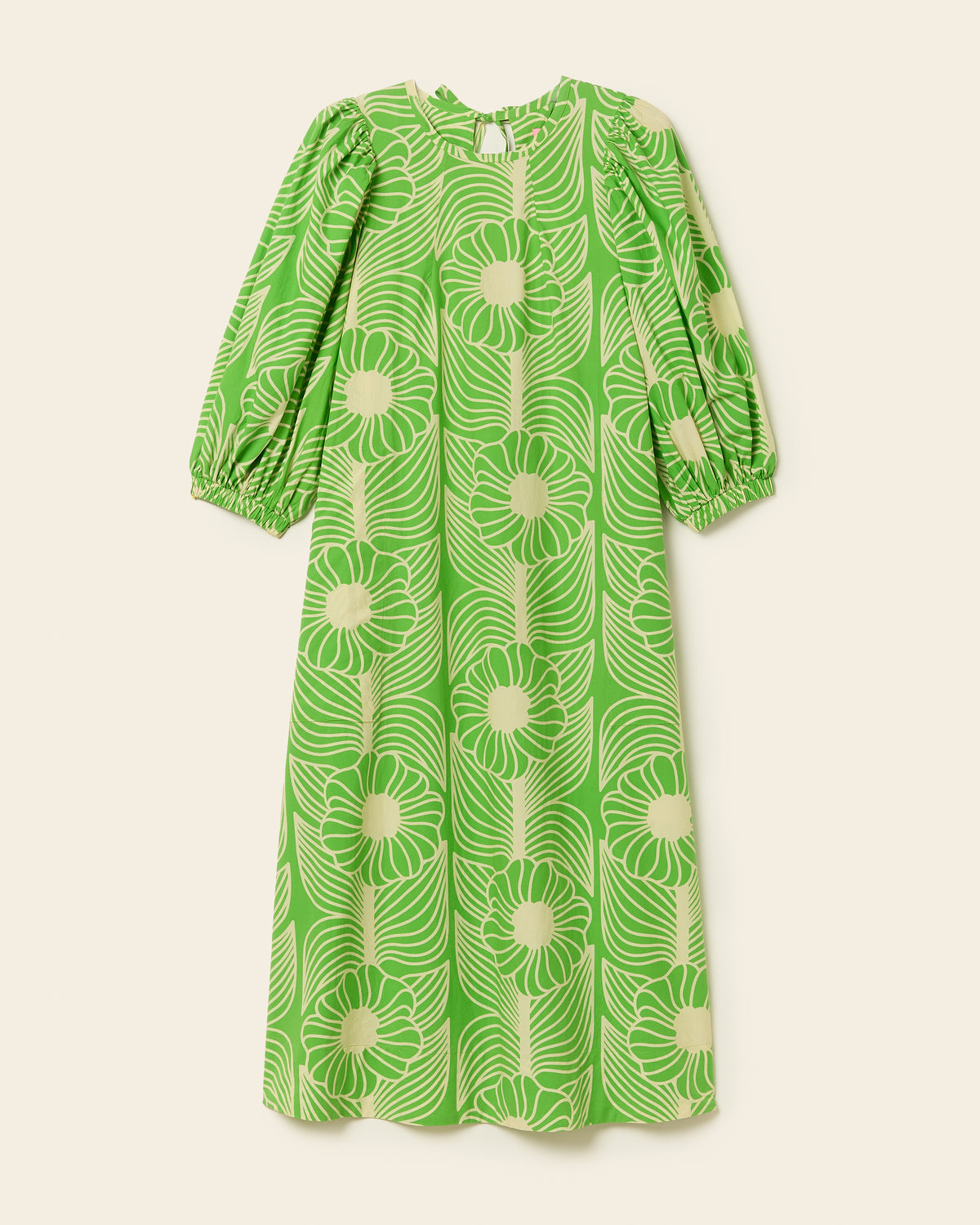 Bella Puff Sleeve Dress Moonflower Spring Green