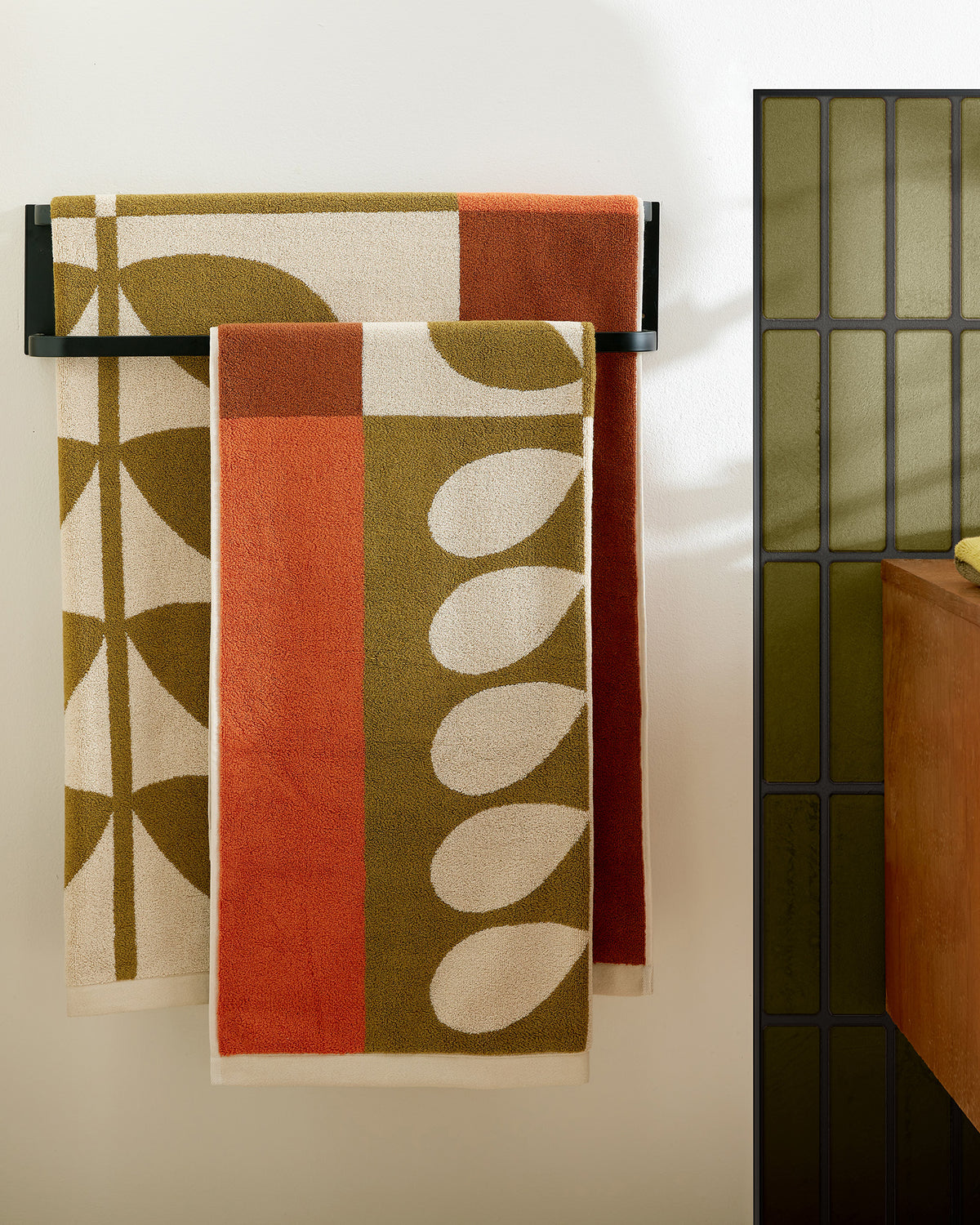 Stem Check Towels - Hazel Ochre