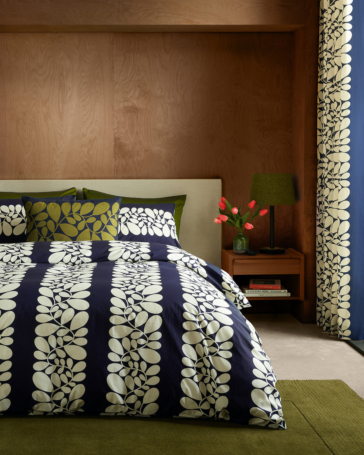 Sycamore Stripe Bed Linen Set - Space Blue