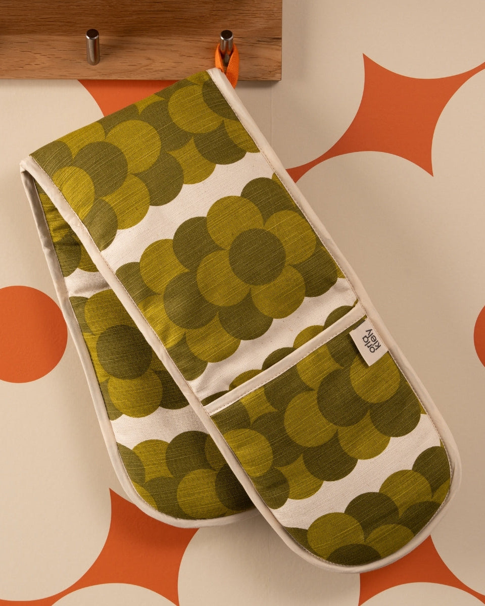 Retro Stripe Double Oven Glove