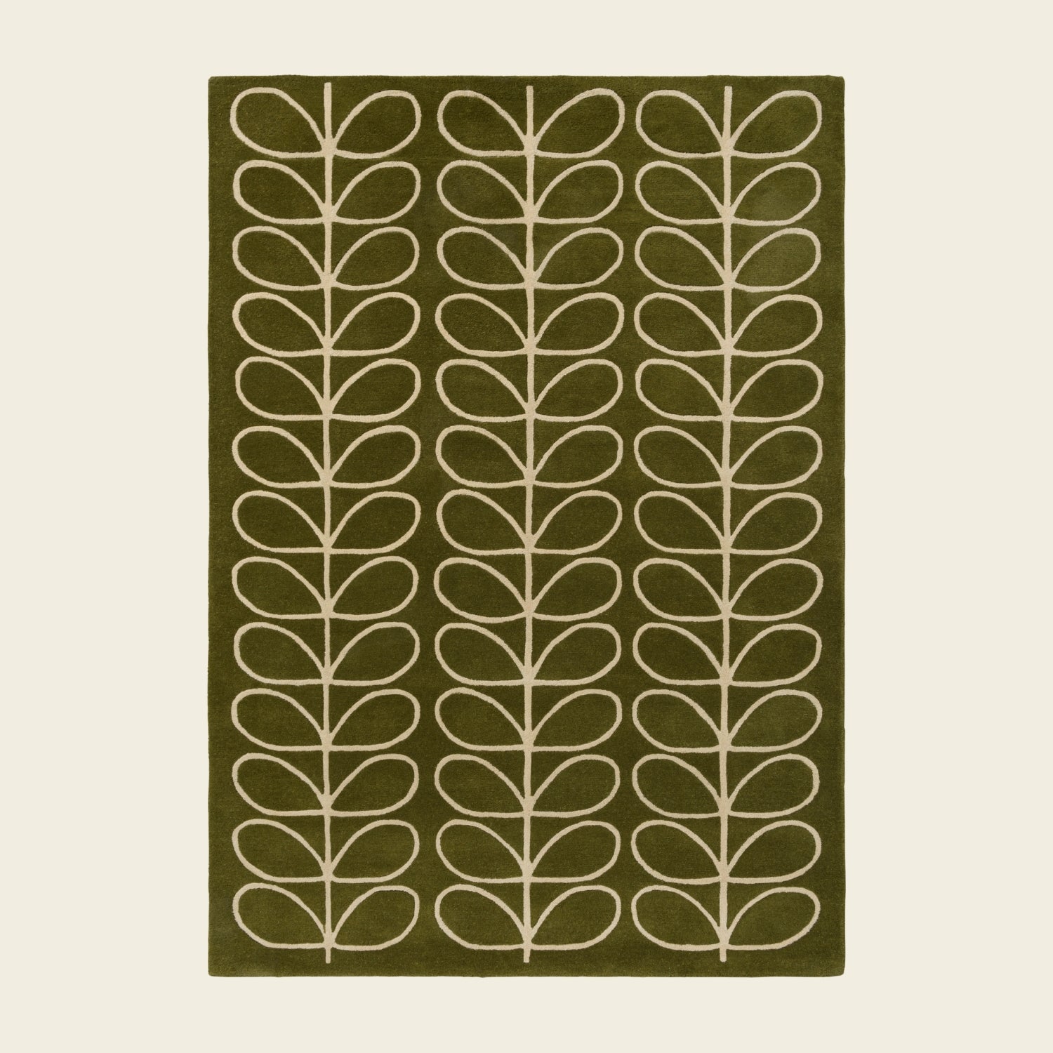 Linear Stem Rug - Olive