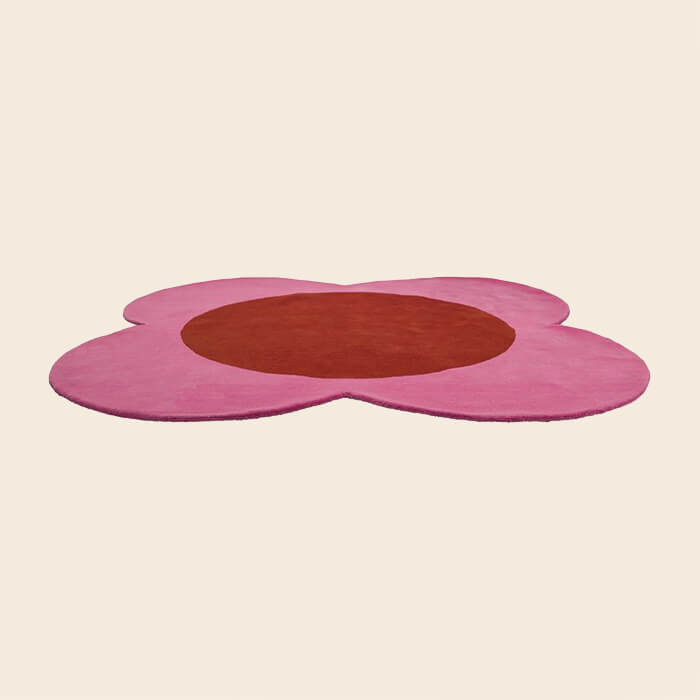 Flower Spot Rug Pink/Red