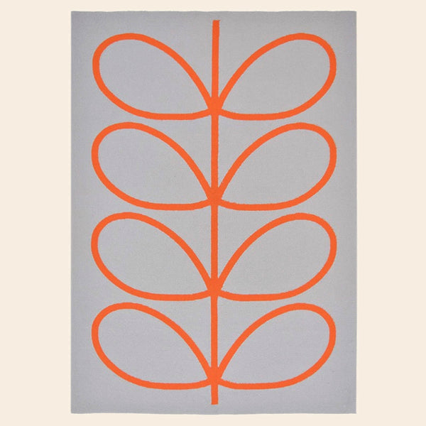 Giant linear stem Persimmon Orla Kiely outdoor rug 