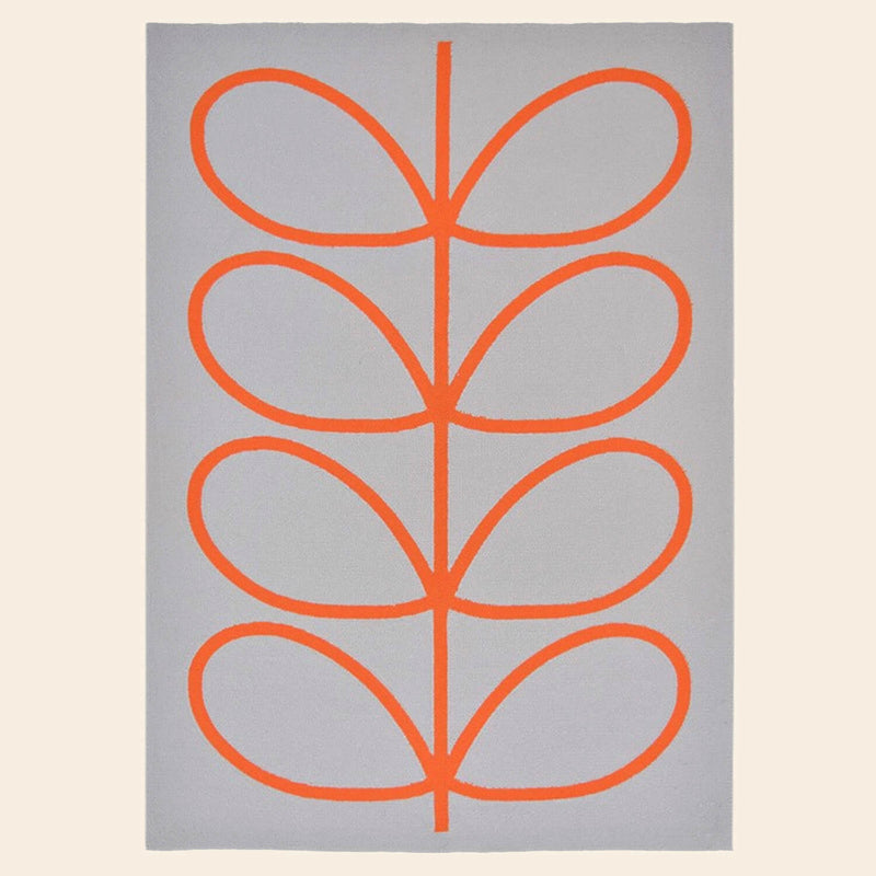 Giant linear stem Persimmon Orla Kiely outdoor rug 