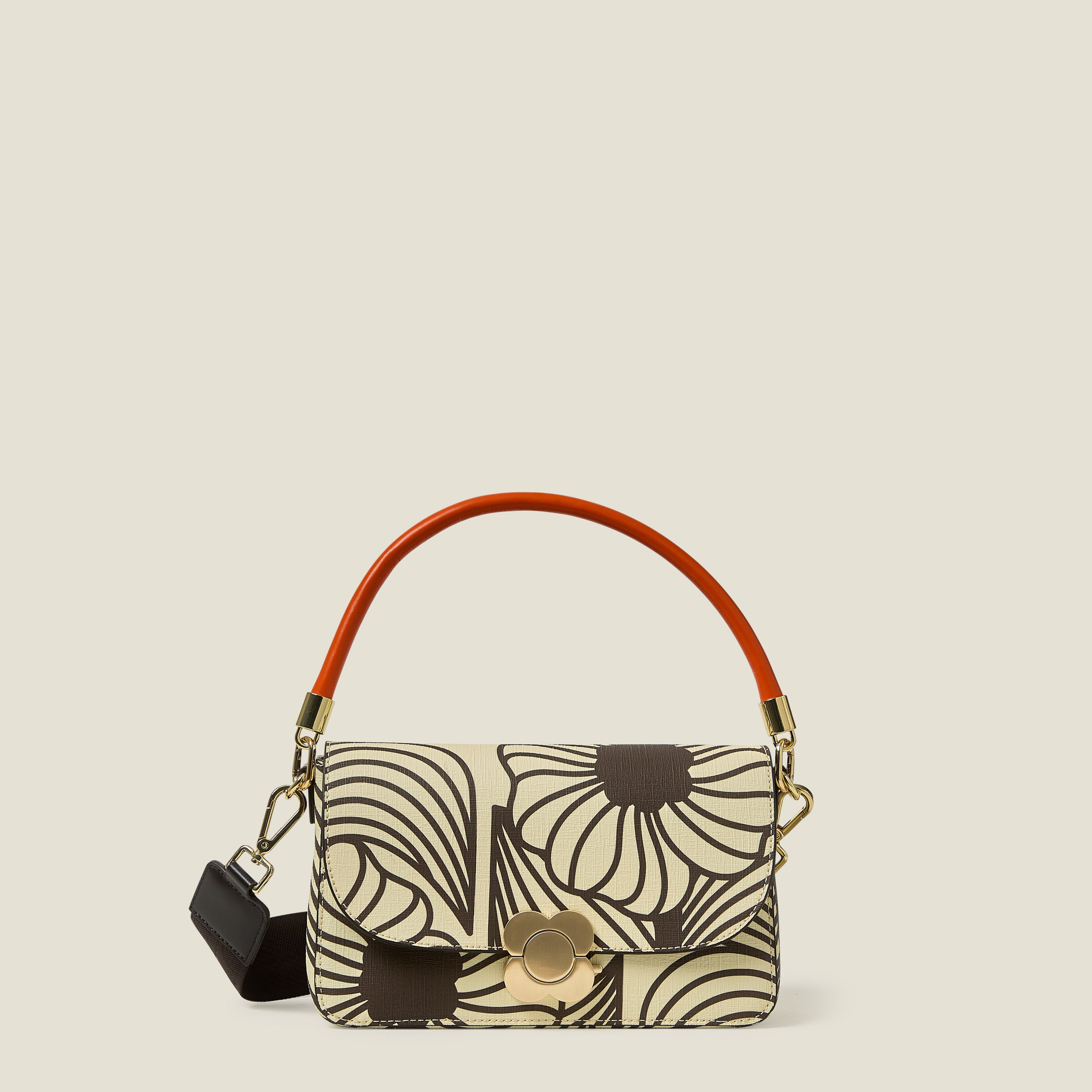 Leather Shoulder Strap - Orange