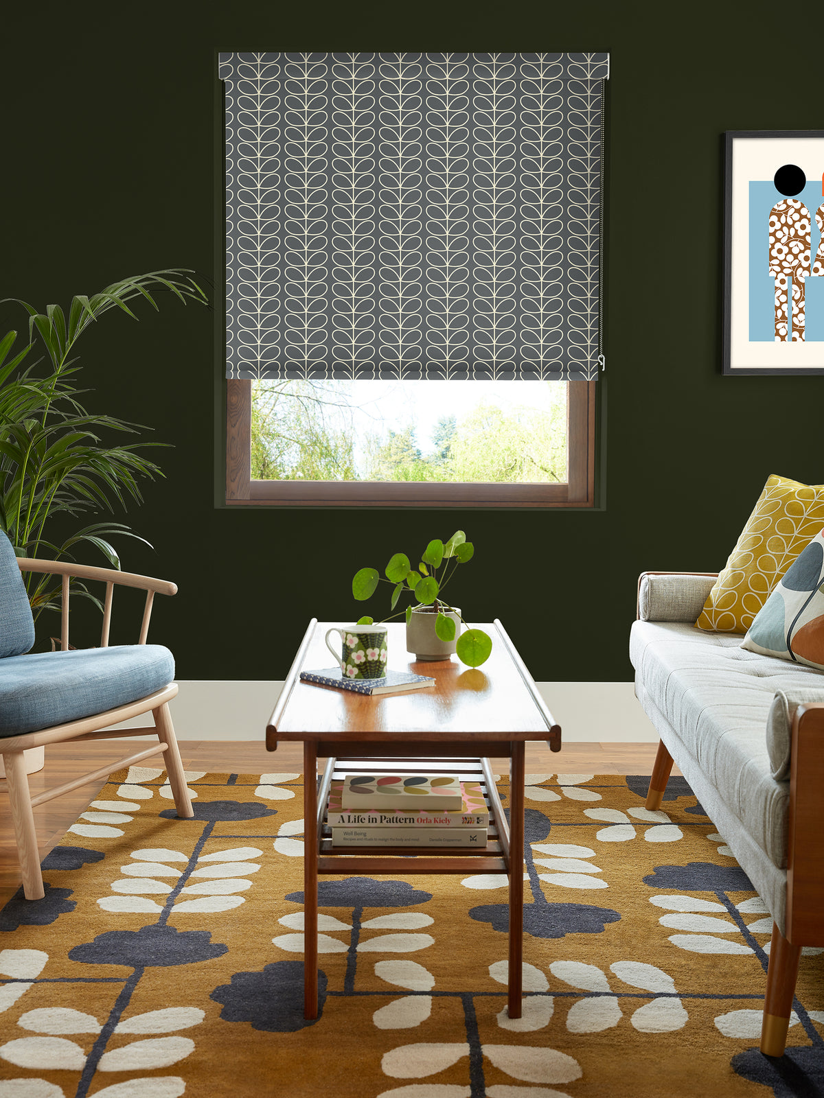 Linear Stem Cool Grey Made to Measure Roller Blind