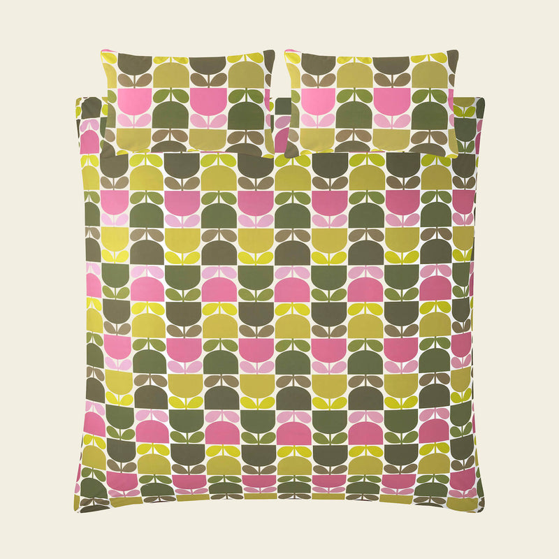 Lifestyle image of Orla Kiely Multi Block Stem Bed Linen