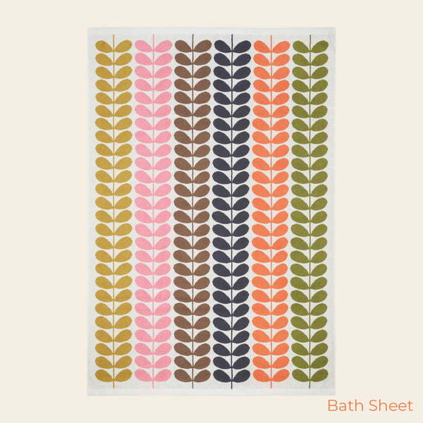 Multi Stem Bath Sheet Towel in Auburn by Orla Kiely