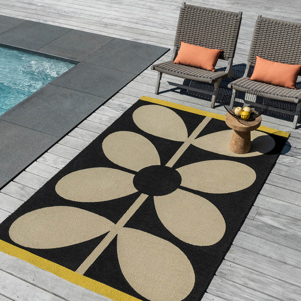 Orla Kiely Giant Sixties Stem Noir Outdoor Rug 