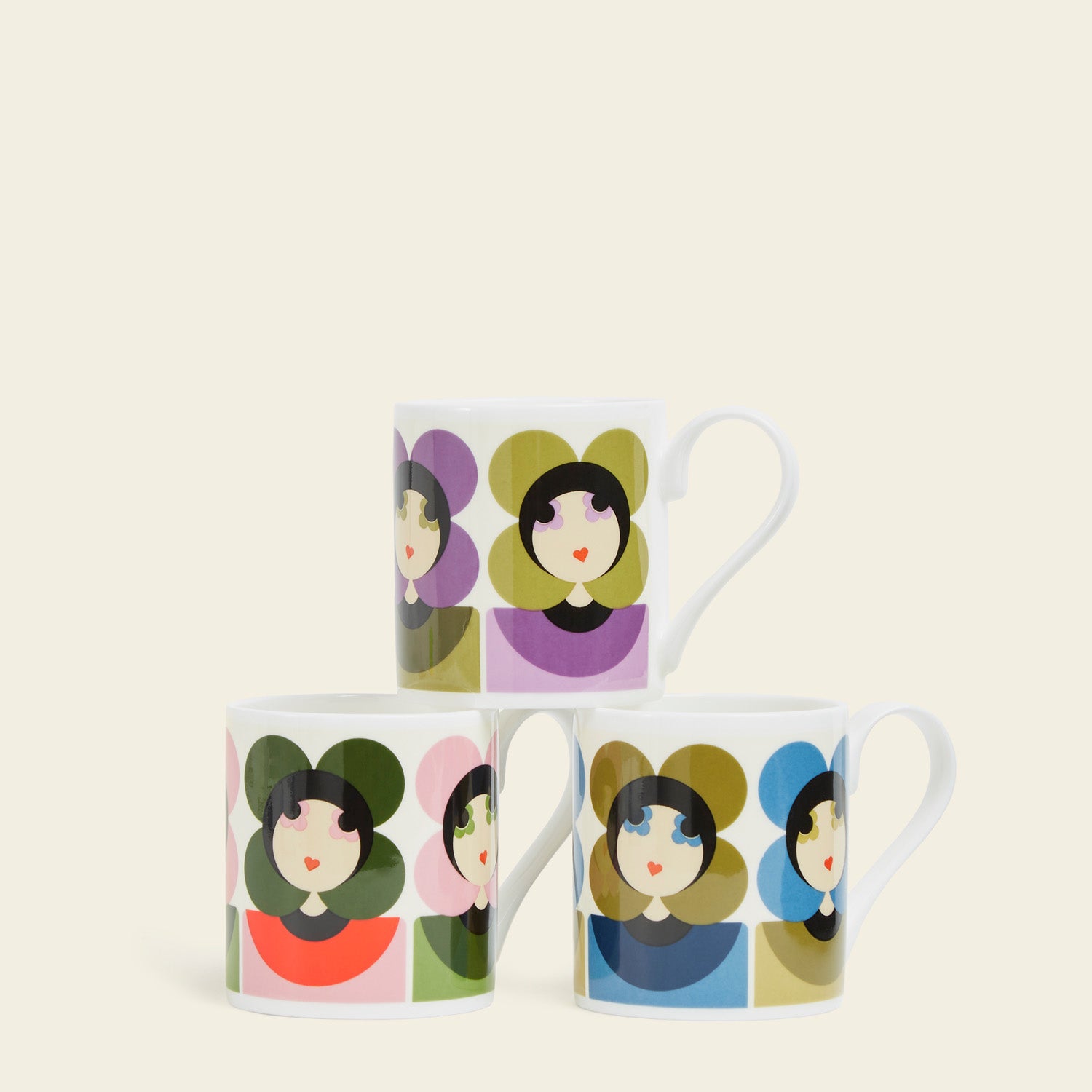 Mug Set of 3 - Luna Pink Seconds