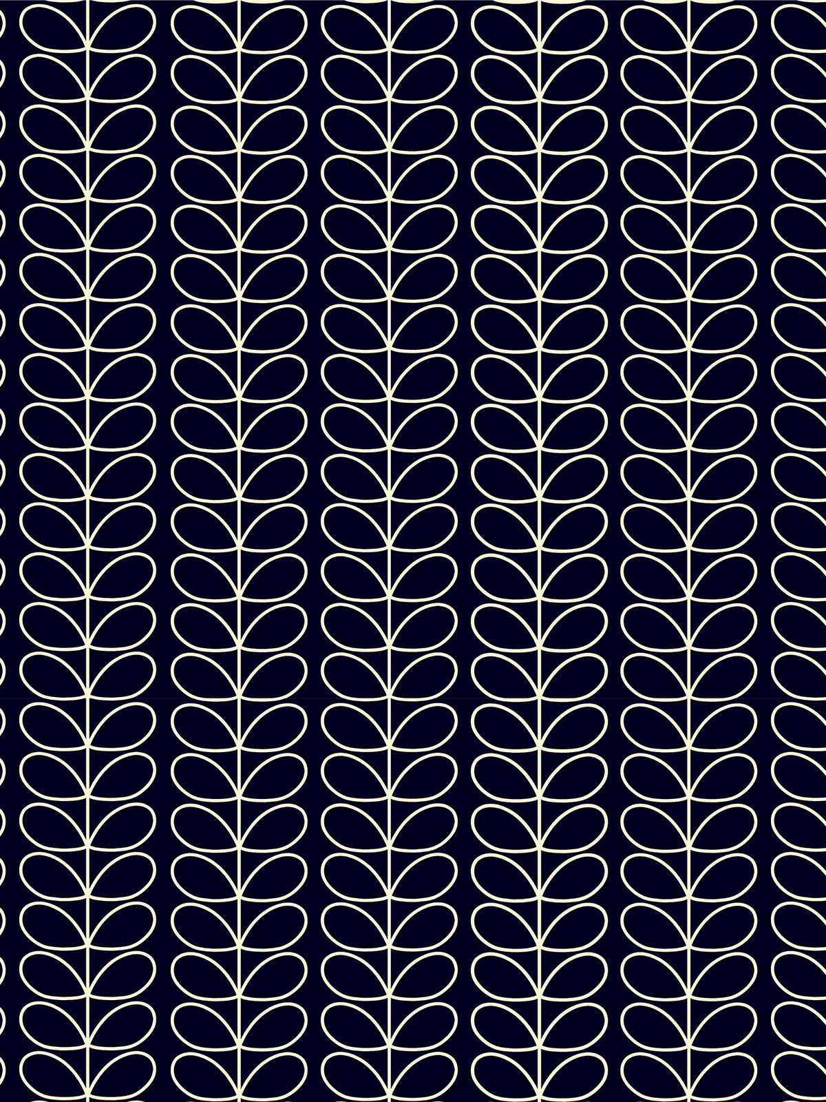 Linear Stem Navy Whale Made to Measure Curtain