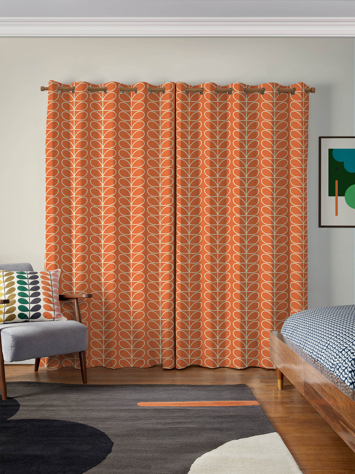 Persimmon Jumbo Linear Stem Made to Measure Curtain
