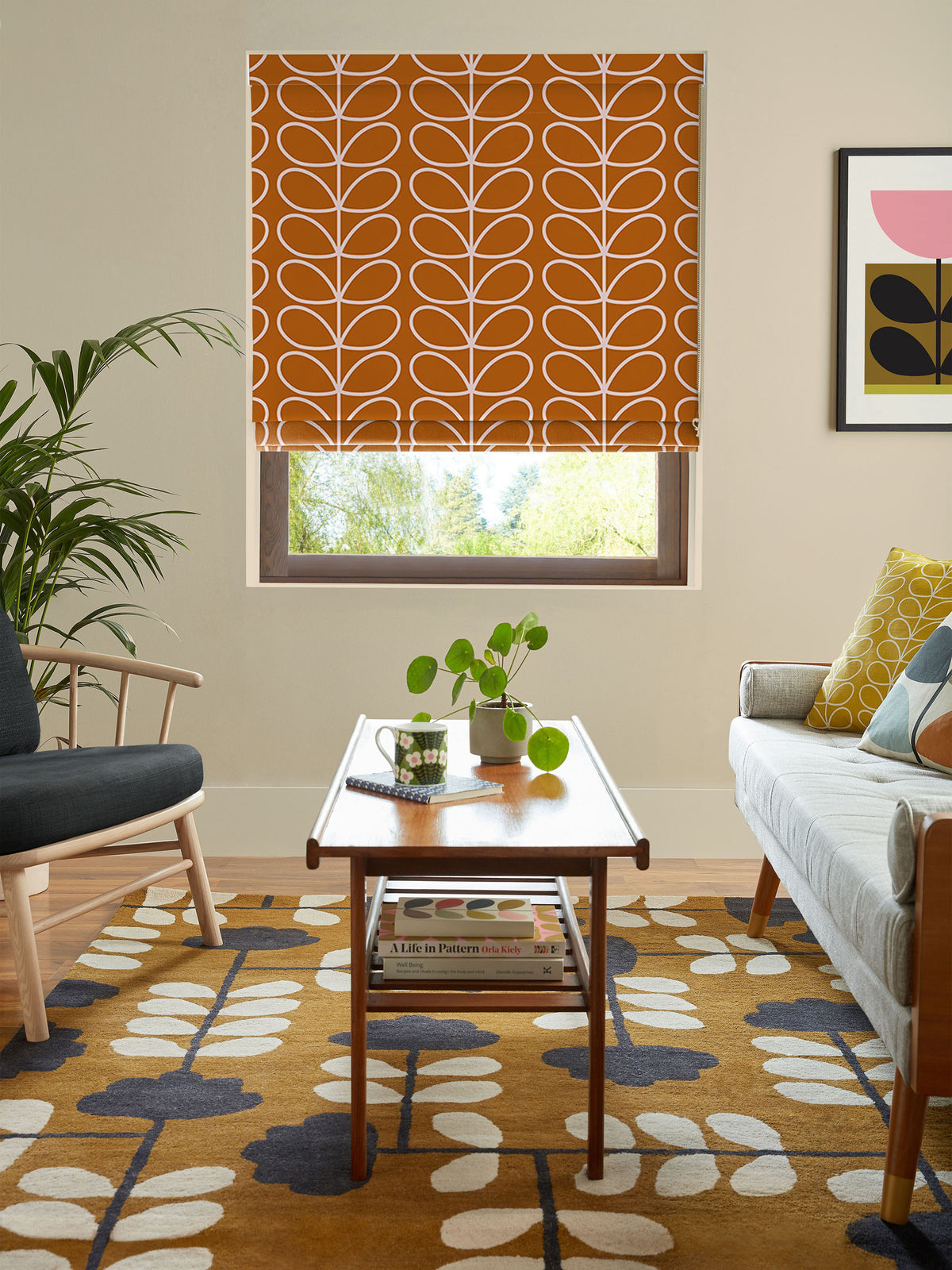 Persimmon Jumbo Linear Stem Made to Measure Roman Blind