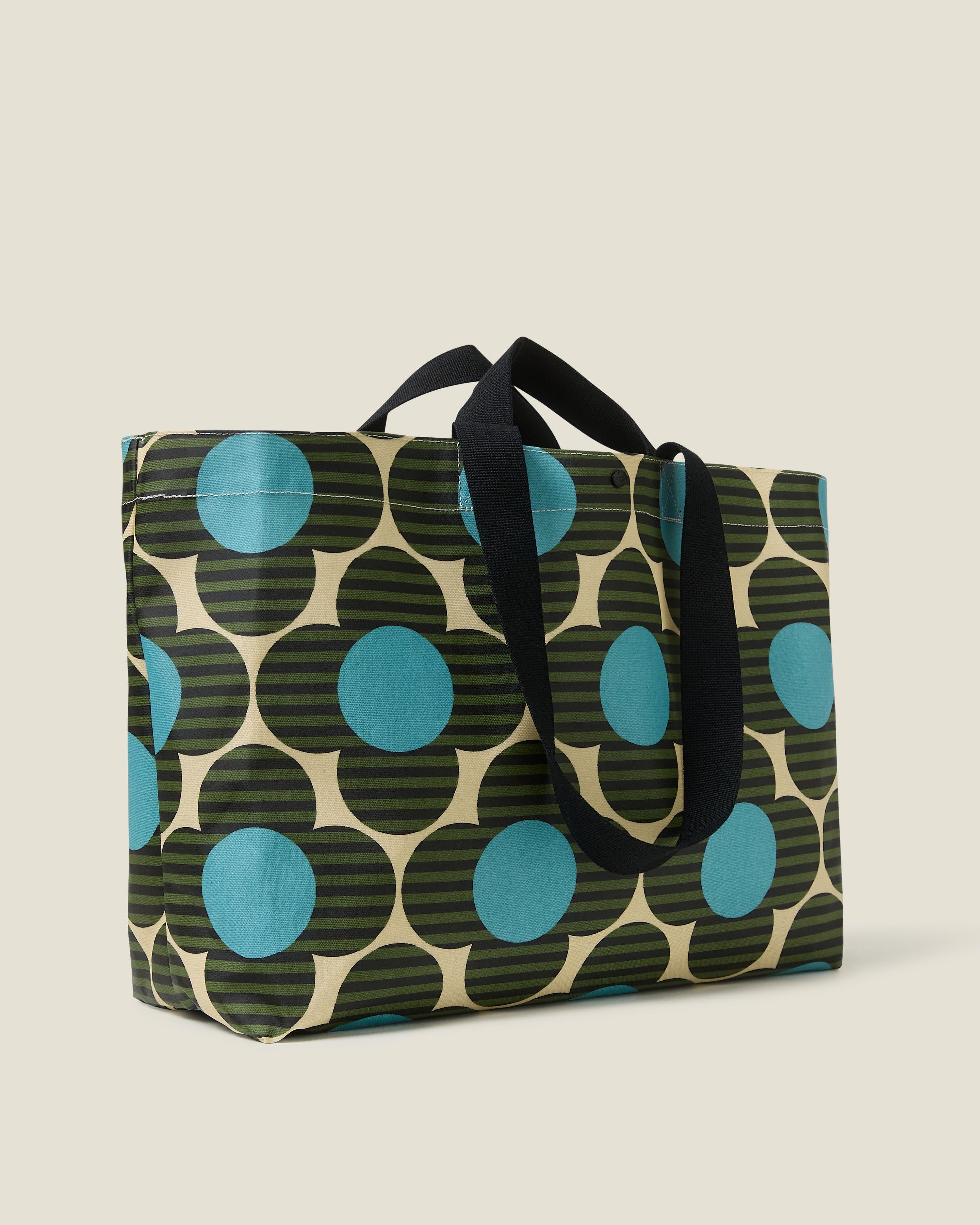 Roll Out Large Tote - Stripe Flower Spot Calypso