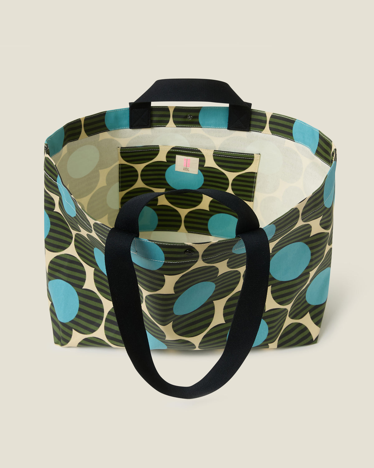 Roll Out Large Tote - Stripe Flower Spot Calypso