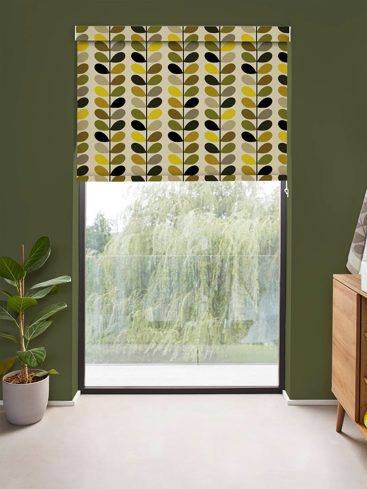 Multi Stem Yellow Made to Measure Roller Blind