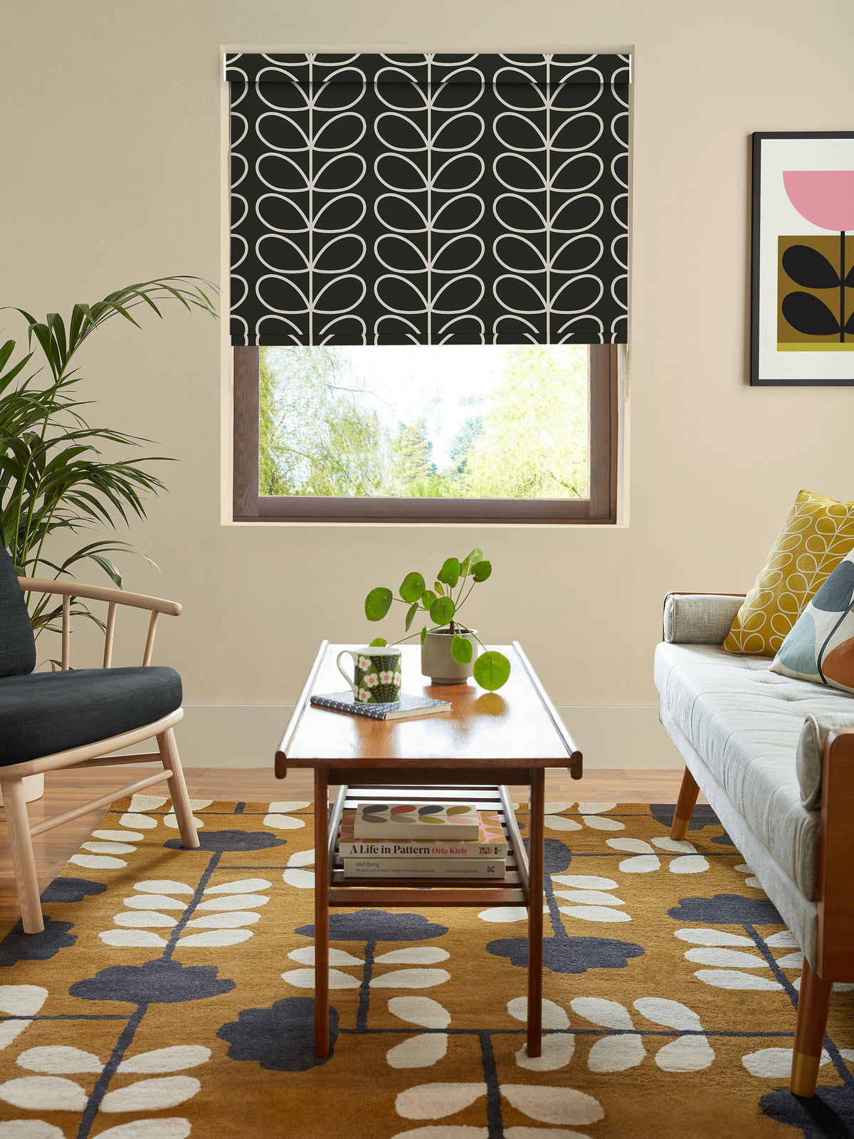 Liquorice Jumbo Linear Stem Made to Measure Roller Blind