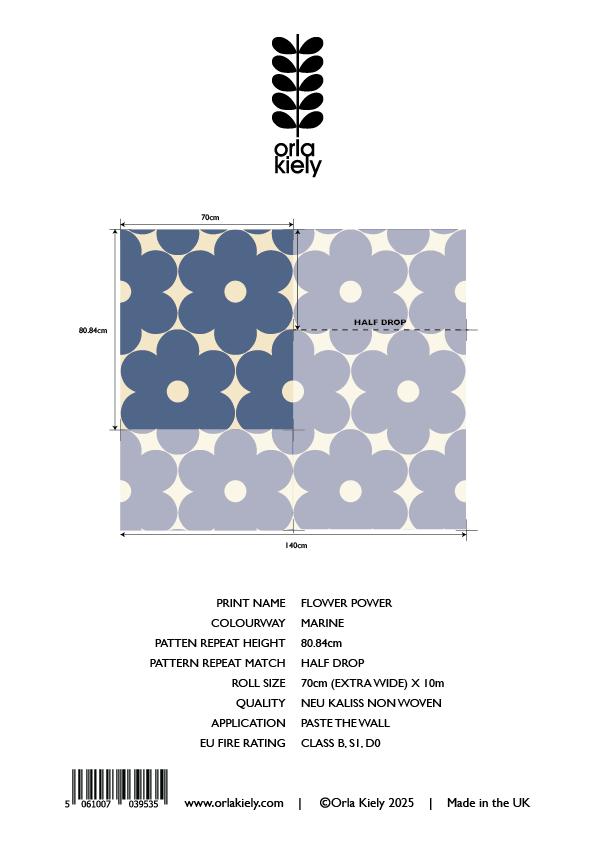 Flower Power Marine Wallpaper Sample