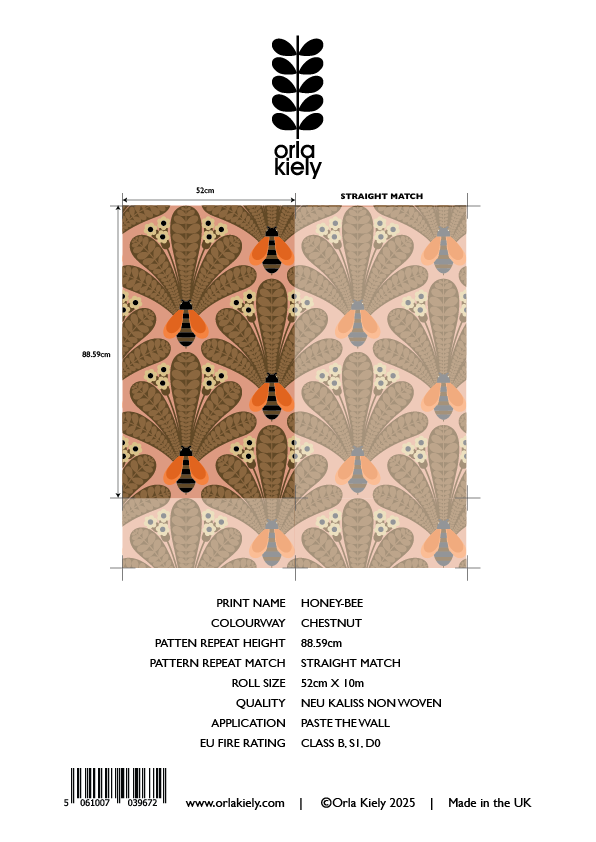 Honey-Bee Chestnut Wallpaper Sample