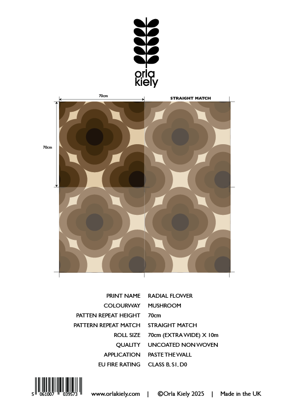 Radial Flower Mushroom Wallpaper Sample