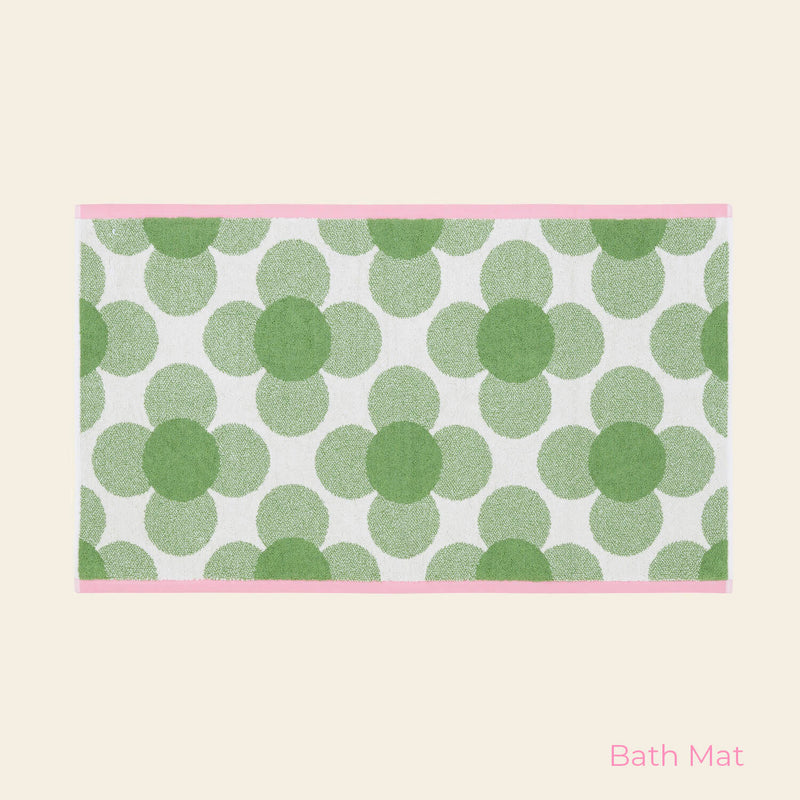 Retro Flower Bath Mat in Clover by Orla Kiely