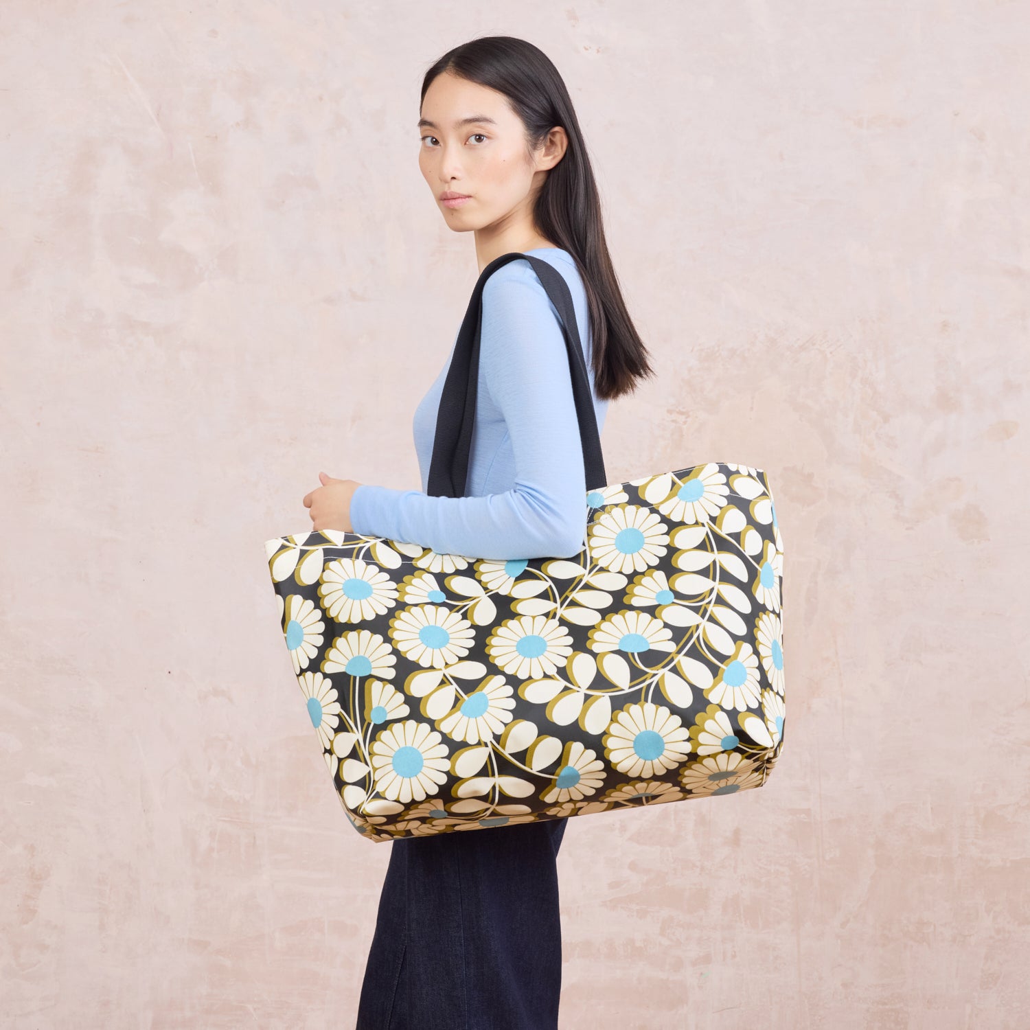 Roll Out Large Tote - Kimono Cornflower