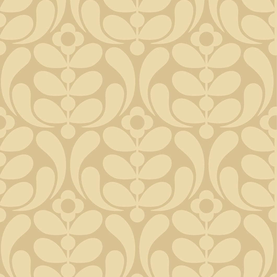 Stem Nouveau Cappuccino Wallpaper Sample