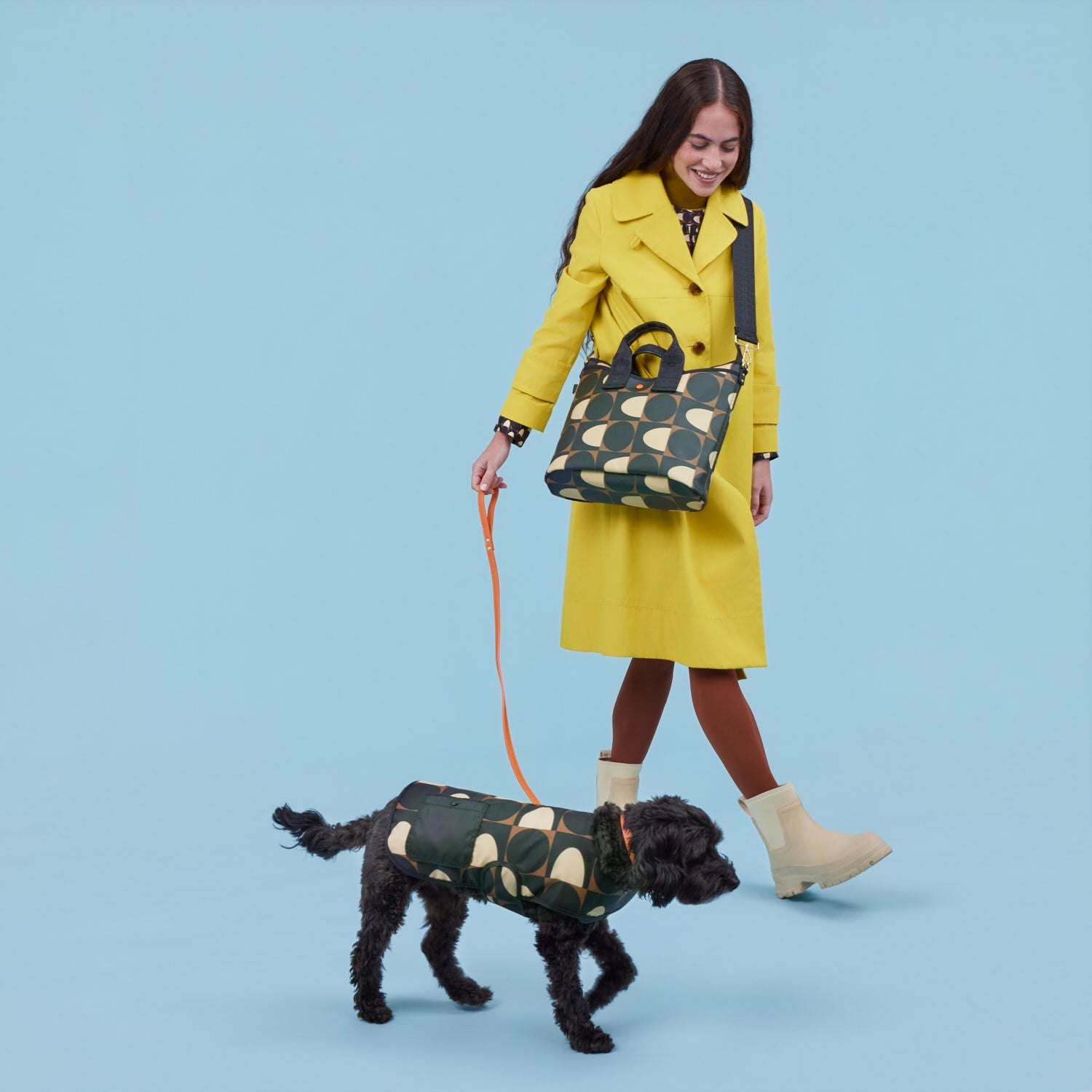 Dog Coat - Spot Square Mocha