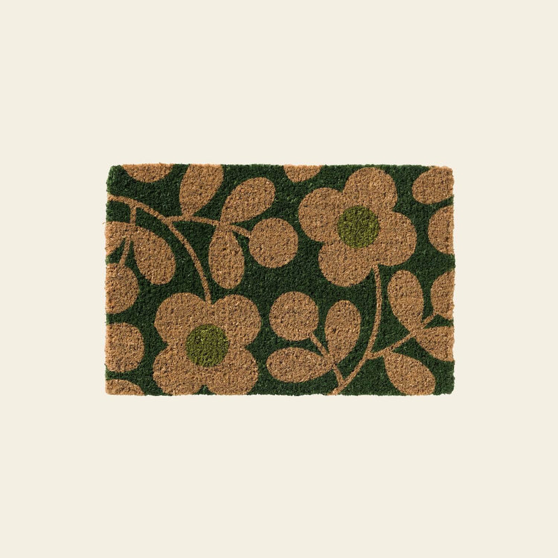 Stem sprig emerald Orla Kiely doormat 