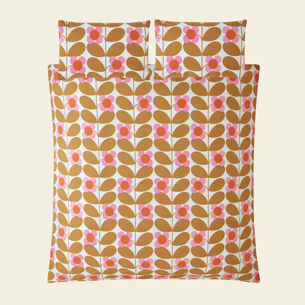 Saffron stem bloom bedding by Orla Kiely