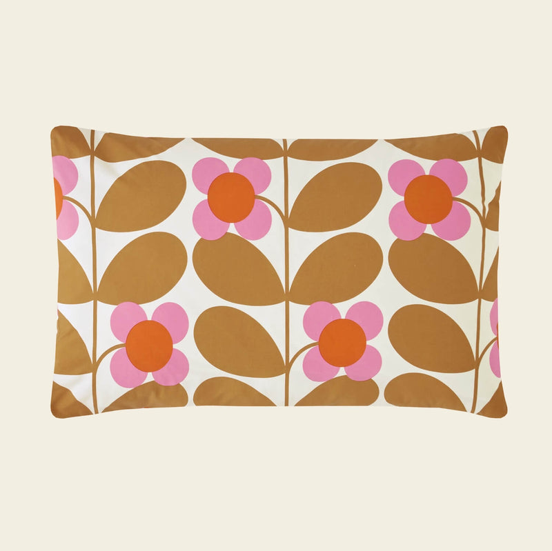 Saffron stem bloom Orla Kiely pillowcase