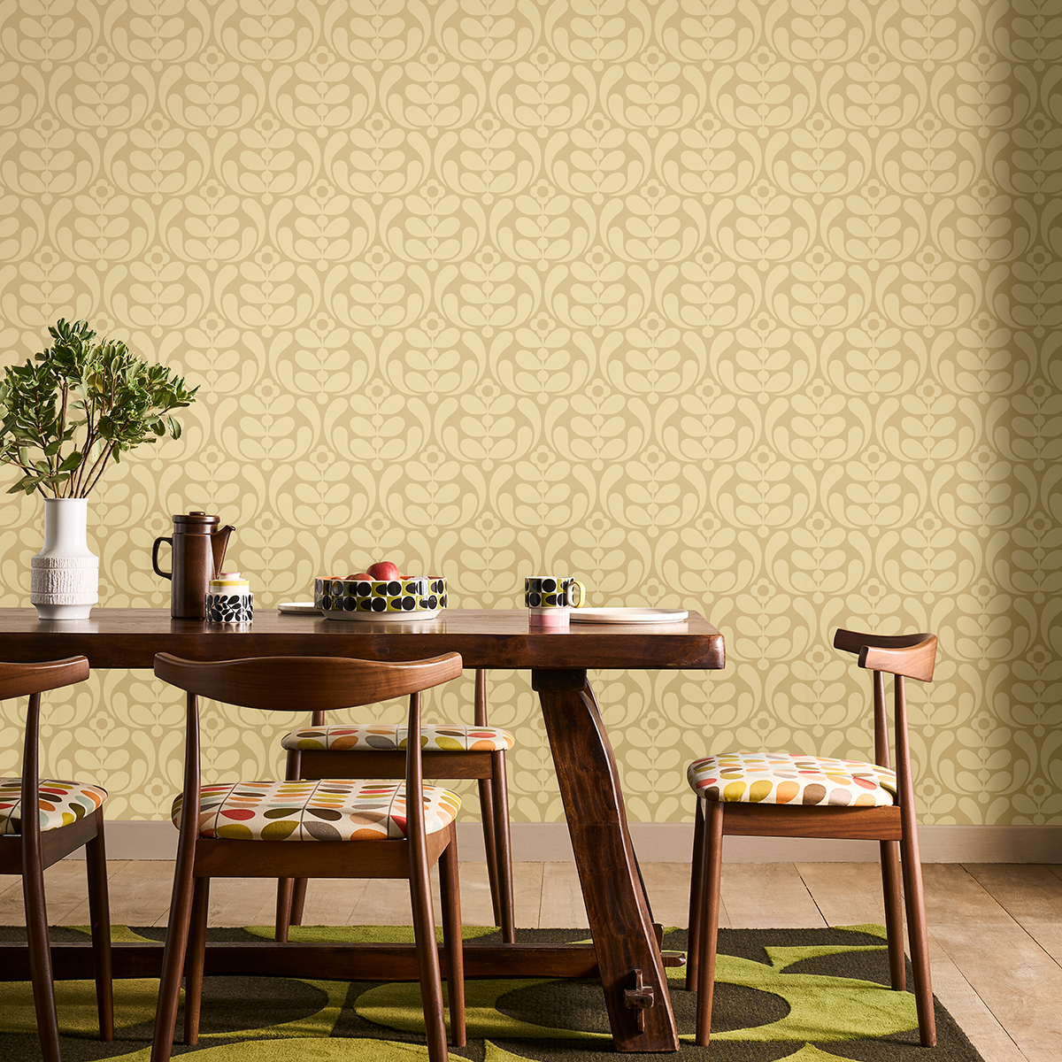 Stem Nouveau Cappuccino Wallpaper