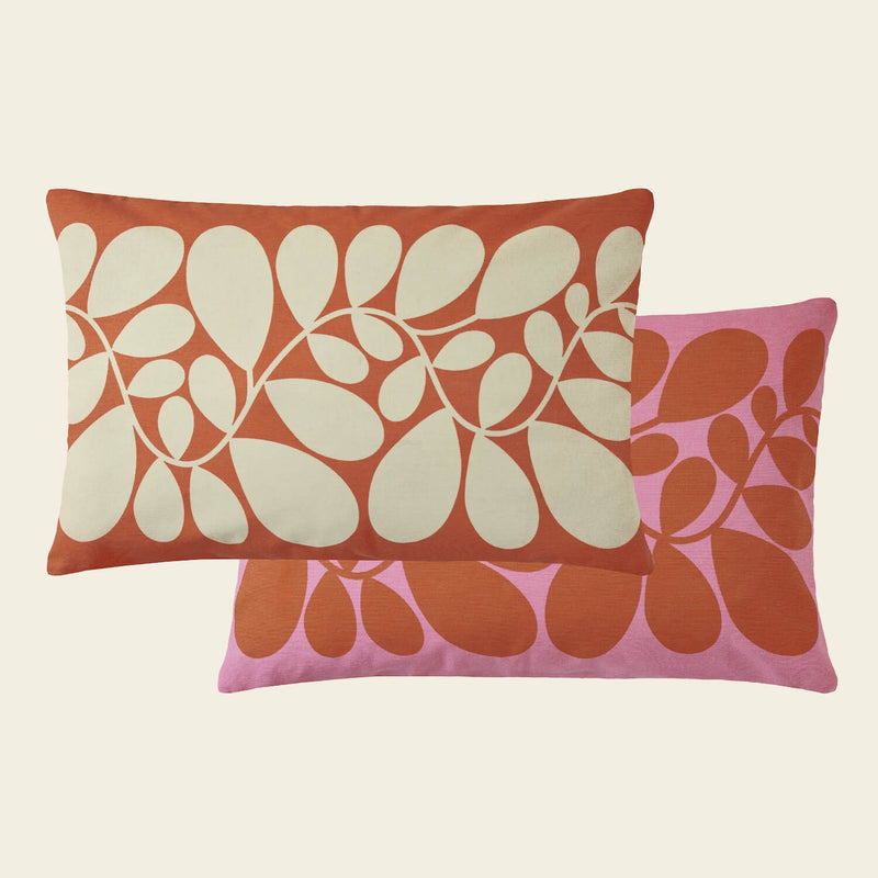 Sycamore Stripe Cushion Tomato / Pink