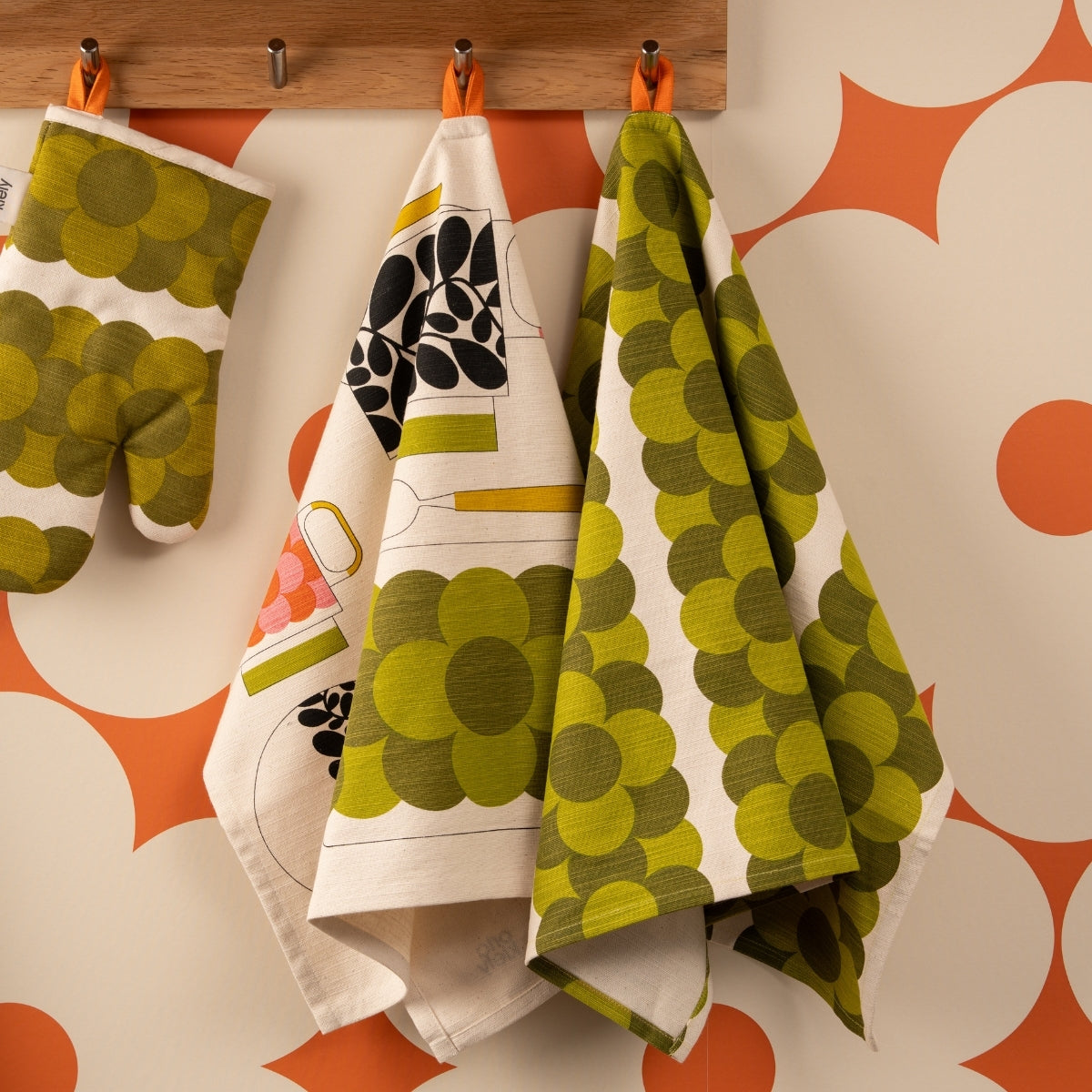Retro Stripe Set of 2 Tea Towels