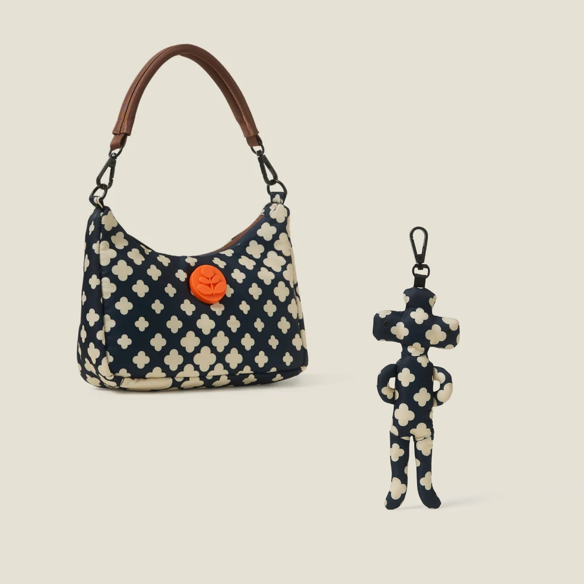 Venn Mini Shoulder Bag & Martian Charm Bundle - Flower Galaxy Midnight